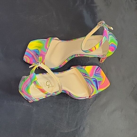 BRAND NEW ROUGE HELUIM SQUARE TOE OPEN TOE ADJUSTABLE BUCKLE  STRAP SANDAL G1 - Picture 9 of 14